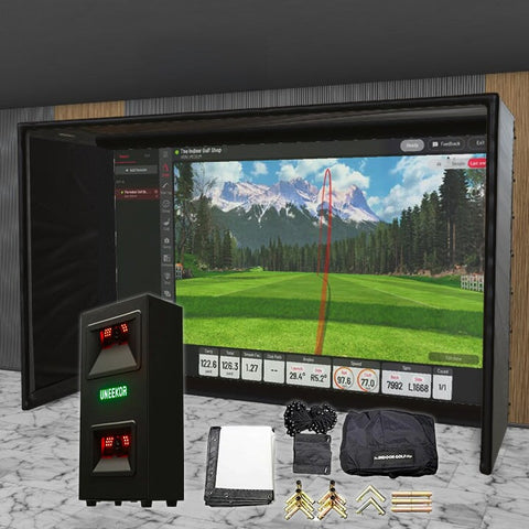 Uneekor EYE Mini LITE SIG DIY Golf Simulator Studio Package Golf Simulator Uneekor 15'4" x 9'10" 5' (EML)