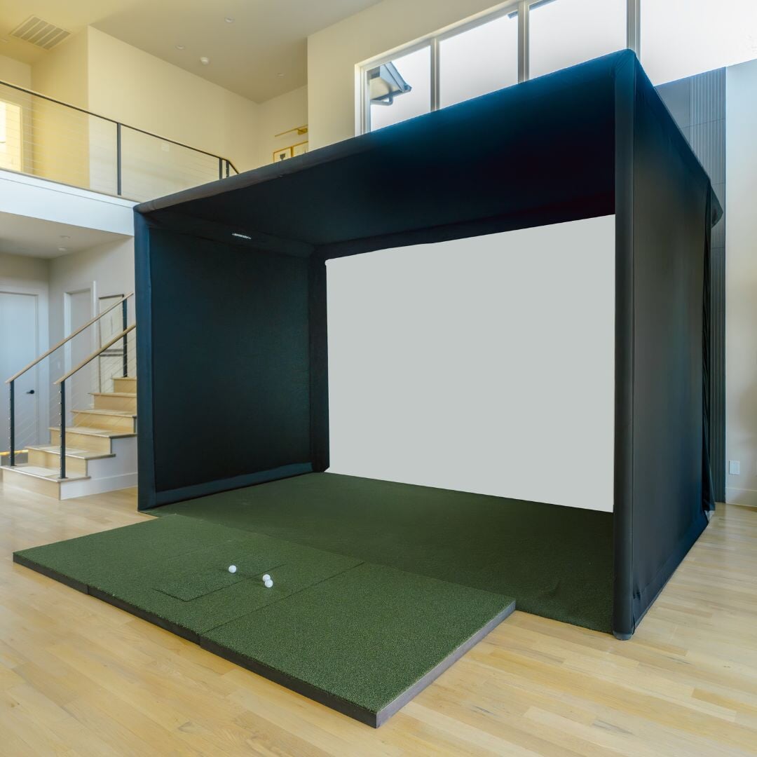 SIGPRO Commercial Golf Simulator enclosure with longer depth