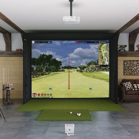 MEVO Gen2 with fairway series 5x5 golf mat