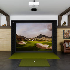 Trackman iO SIG10 Golf Simulator Package with Fairway Series 5' x 5' Golf Mat