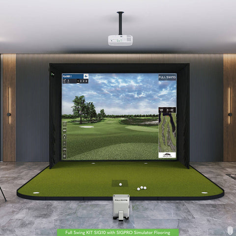 Full Swing KIT SIG10 Golf Simulator Package Golf Simulator Full Swing SIGPRO Golf Simulator Flooring