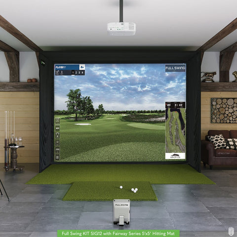 Full Swing KIT SIG12 Golf Simulator Package Golf Simulator Full Swing Fairways Series 5' x 5'