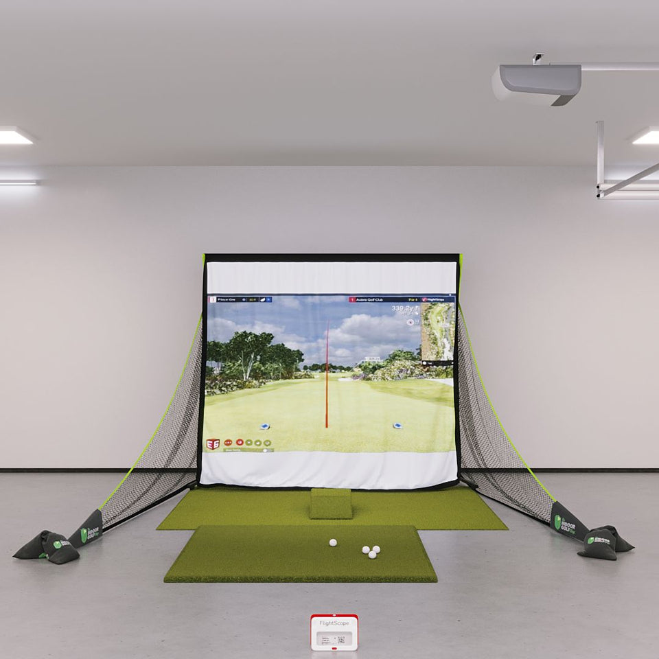 FlightScope Mevo+ Bronze Golf Simulator Package Golf Simulator Flightscope Fairway Series 5' x 5' None