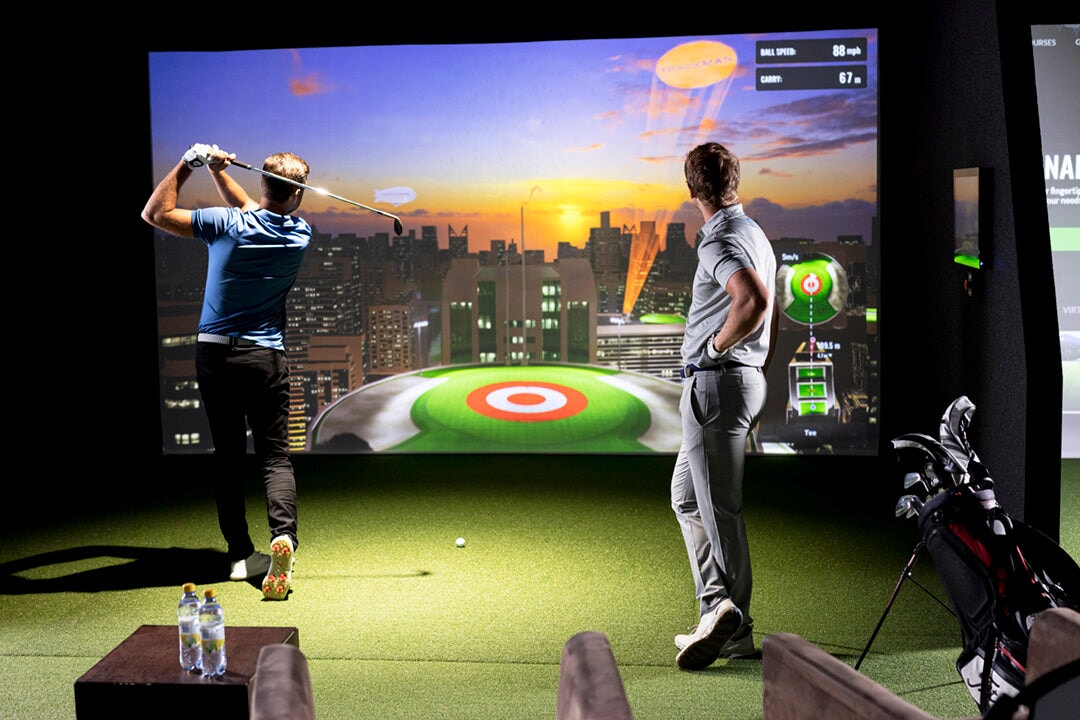 Golf Simulator Inside of a House