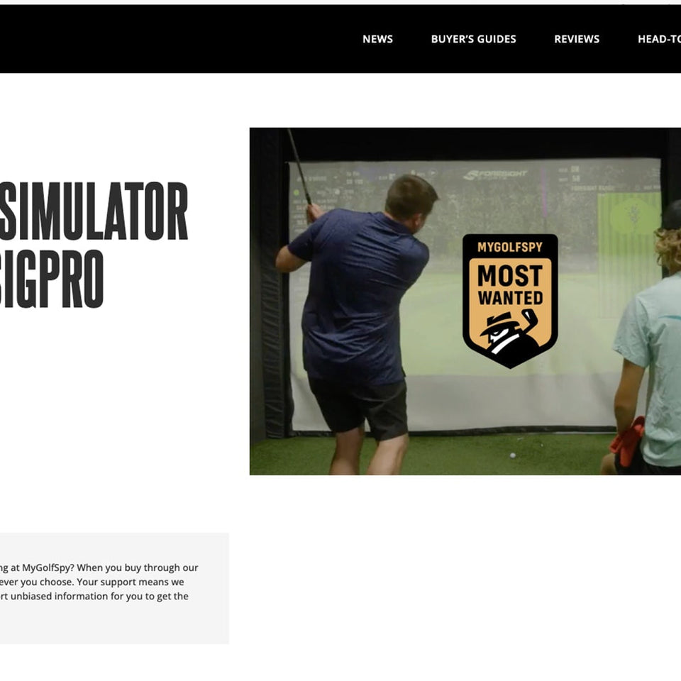 SIGPRO Premium Named The Best Simulator Screen