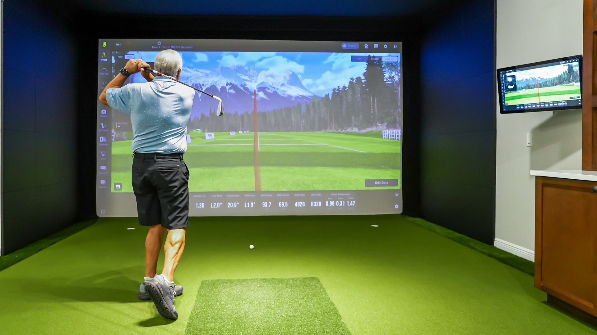 Golfer on Uneekor EYE XO2 Custom Enclosure