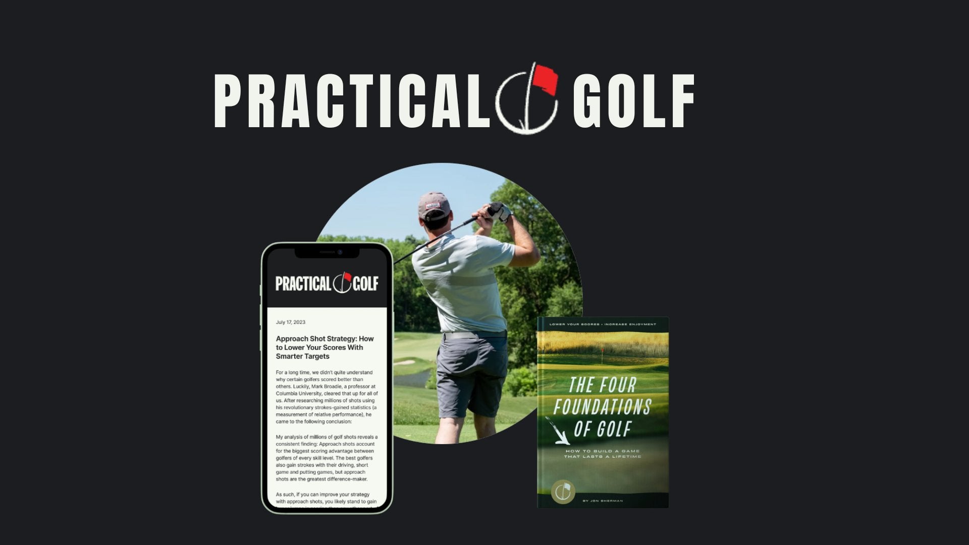 Practical Golf Logo and website callout