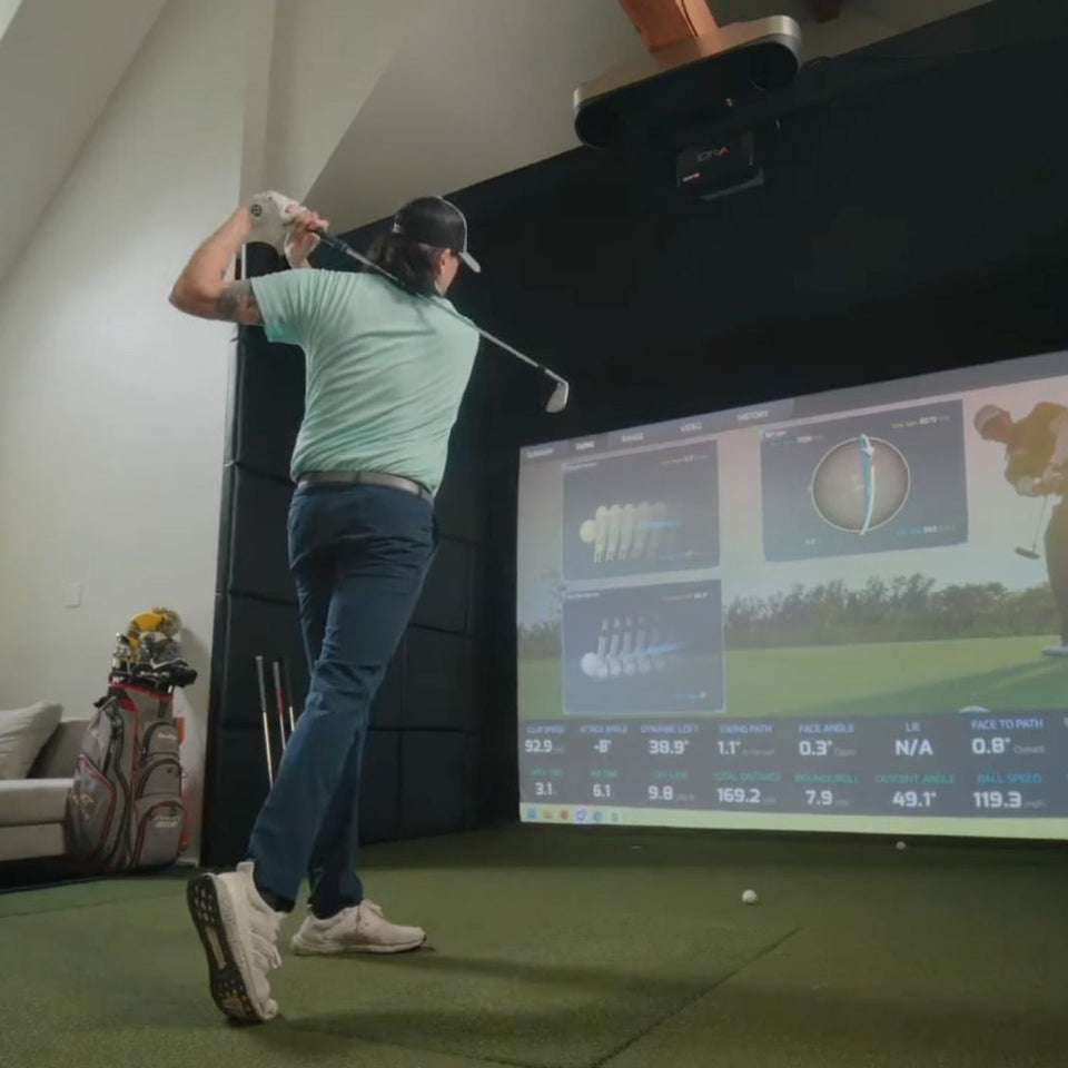 protee vx with golfer swinging