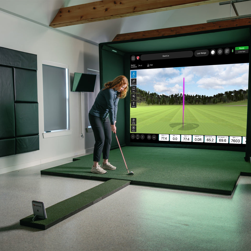 SIG 10 with a Golfer hitting on a FlightScope MEVO GEN2