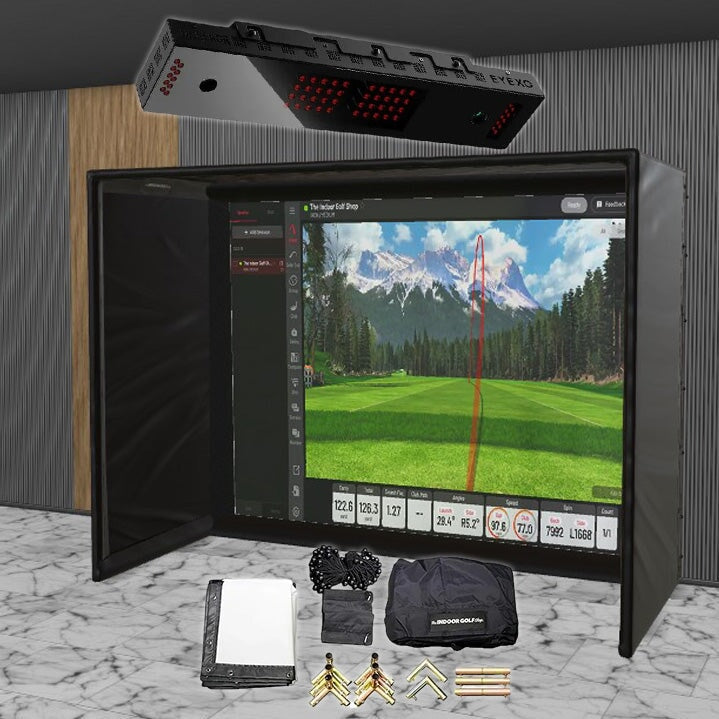 Uneekor EYE XO SIG DIY Golf Simulator Studio Package Golf Simulator Uneekor 10'10" x 8'4" x 5' (XO) 