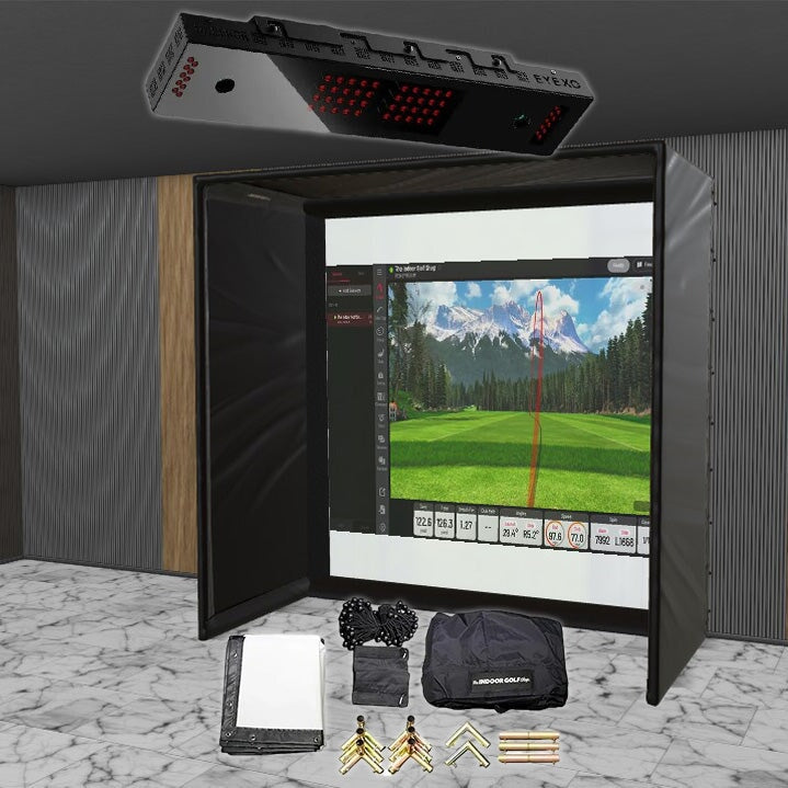 Uneekor EYE XO SIG DIY Golf Simulator Studio Package Golf Simulator Uneekor 10'4" x 10'4" x 5' (XO) 