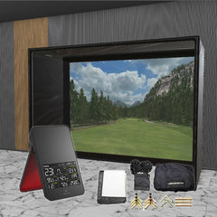 Swing Caddie SC4 SIG DIY Golf Simulator Studio Package Golf Simulator Voice Caddie 10'4" x 7'11" x 5' (SC4) 