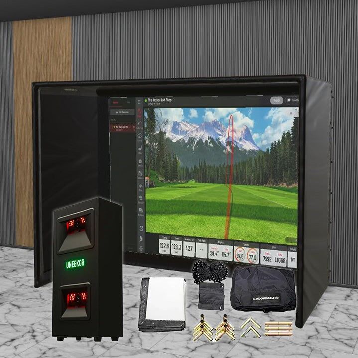 Uneekor EYE Mini LITE SIG DIY Golf Simulator Studio Package Golf Simulator Uneekor 10'4" x 7'11" x 5' (EML) 