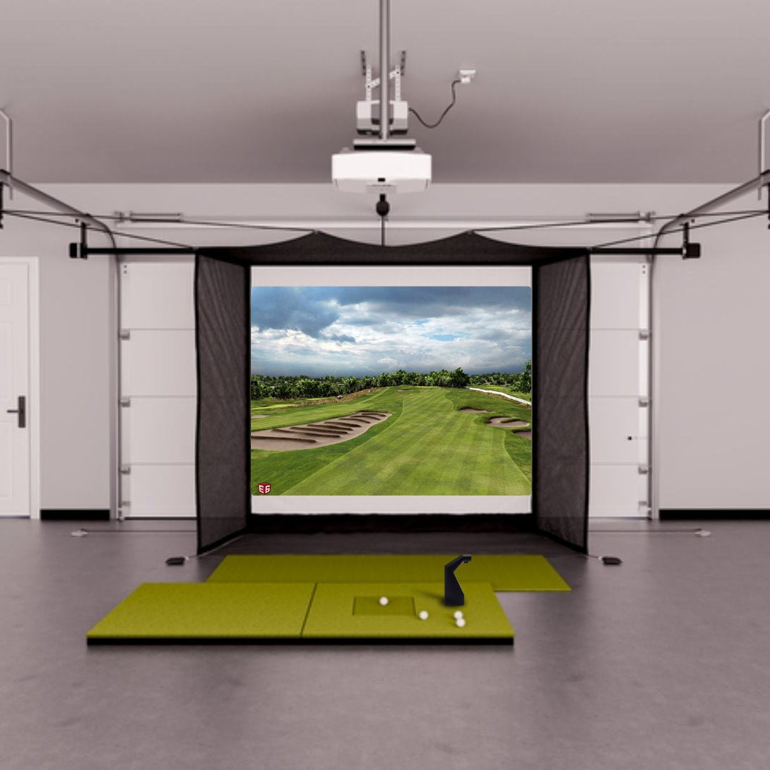 TruGolf Launch Box Garage Golf Simulator Package Golf Simulator Bushnell Golf 