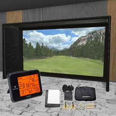 Swing Caddie SC300i SIG DIY Golf Simulator Studio Package Golf Simulator Voice Caddie 14'2 x 8'4" x 5' (SC3) 