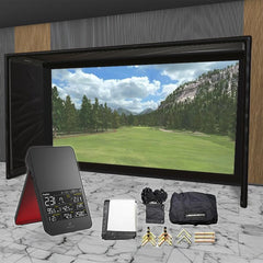 Swing Caddie SC4 SIG DIY Golf Simulator Studio Package Golf Simulator Voice Caddie 14'2 x 8'4" x 5' (SC4) 
