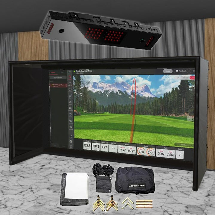 Uneekor EYE XO SIG DIY Golf Simulator Studio Package Golf Simulator Uneekor 14'2 x 8'4" x 5' (XO) 