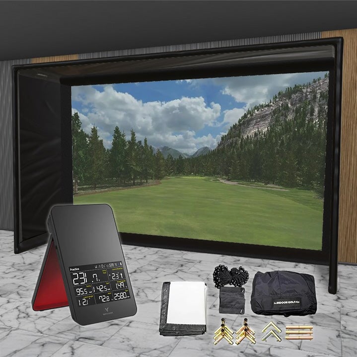 Swing Caddie SC4 SIG DIY Golf Simulator Studio Package Golf Simulator Voice Caddie 15'4" x 9'10" 5' (SC4) 