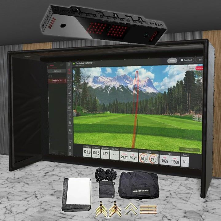Uneekor EYE XO SIG DIY Golf Simulator Studio Package Golf Simulator Uneekor 15'4" x 9'10" 5' (XO) 