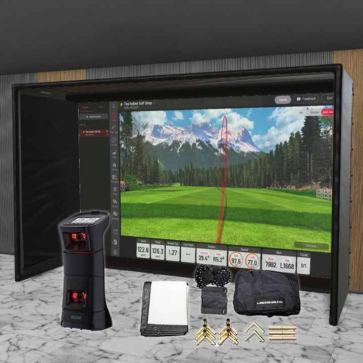 Uneekor EYE Mini SIG DIY Golf Simulator Studio Package Golf Simulator Uneekor 15'4" x 9'10" 5' (UEM) 