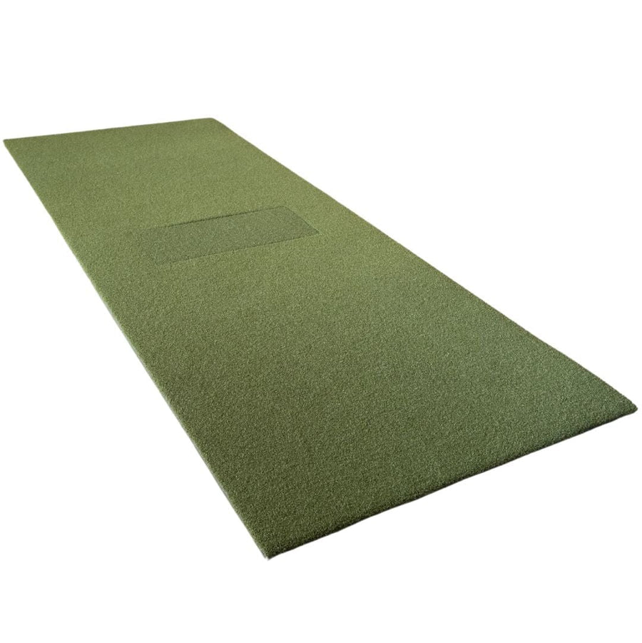SIGPRO Softy LITE 4' x 10' Golf Mat, angled view showing the full mat and hitting strip