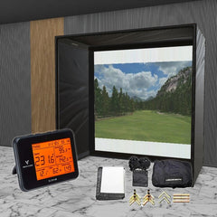 Swing Caddie SC300i SIG DIY Golf Simulator Studio Package Golf Simulator Voice Caddie 8'4" x 8'4" x 5' (SC3) 