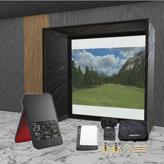 Swing Caddie SC4 SIG DIY Golf Simulator Studio Package Golf Simulator Voice Caddie 8'4" x 8'4" x 5' (SC4) 
