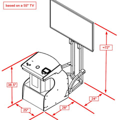 Golden Tee SP PRO tv stand included specs