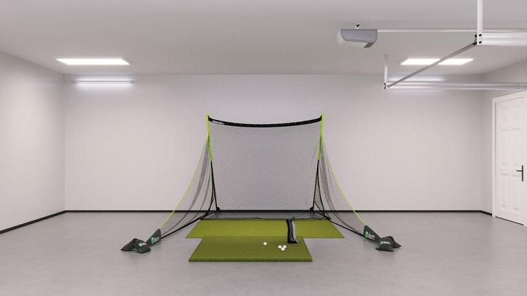 Uneekor EYE Mini Training Golf Simulator Package with Fairway Series 5' x 5' Golf Mat