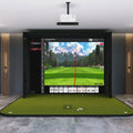 Uneekor EYE XO2 Golf Simulator Package with SIGPRO Golf Simulator Flooring. 