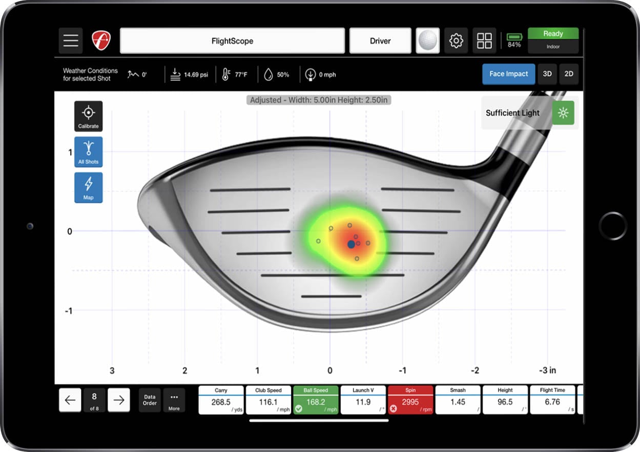 FlightScope MEVO+ Pro Package & Face Impact Bundle Golf Simulation Software Flightscope 