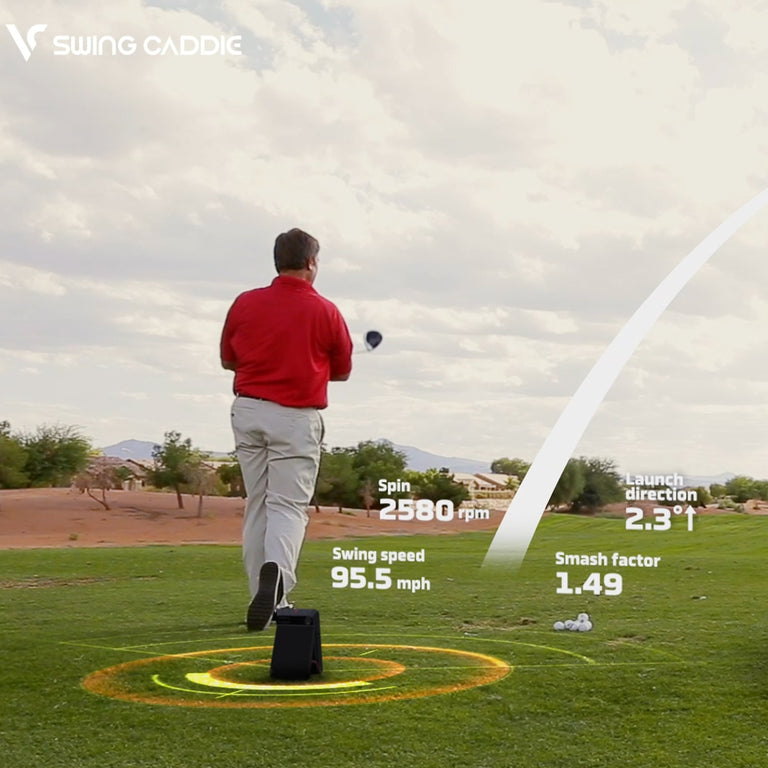 SC4 outdoors with golfer and data