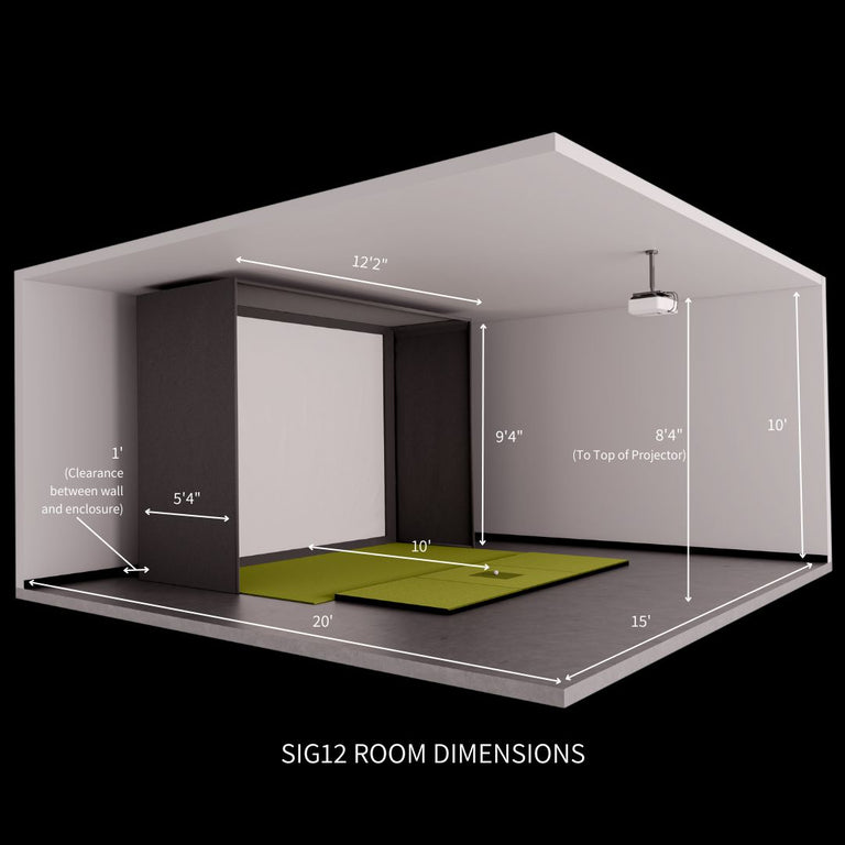 Flightscope Simulator Dimensions FlightScope Mevo+ SIG12 Golf Simulator Package