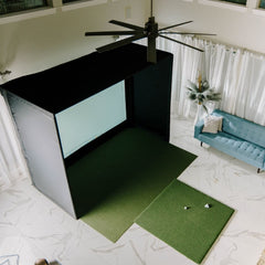 overhead view of the sig10 golf simulator enclosure