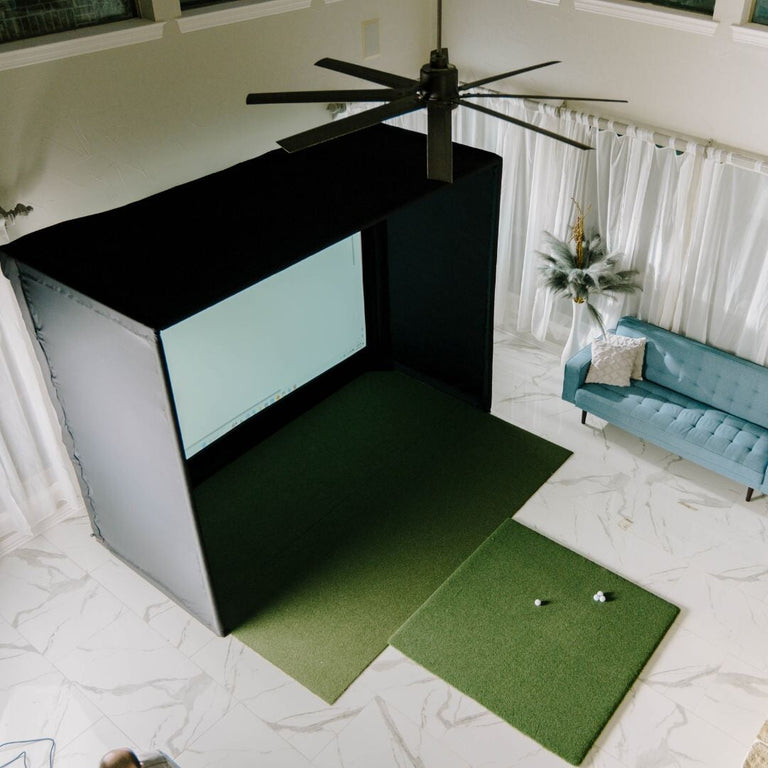 overhead view of the sig10 golf simulator enclosure