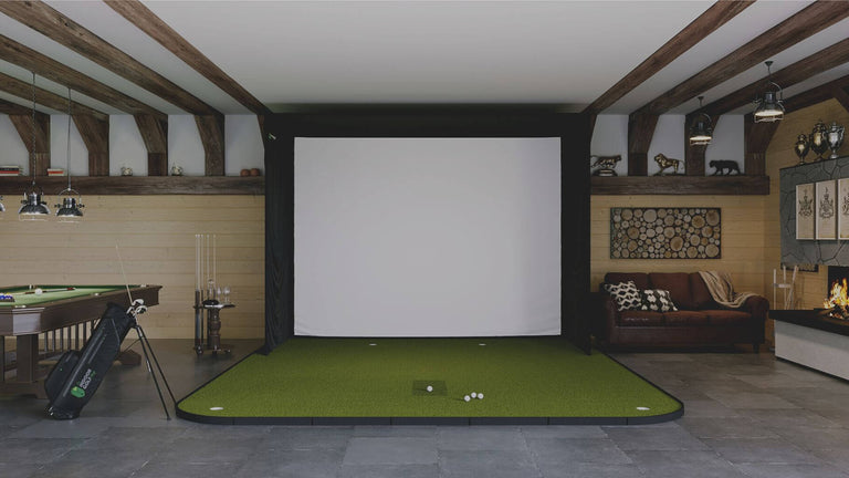 SIG12 Golf Simulator Enclosure With Simulator Flooring