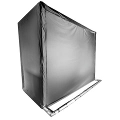 Enclosure screen backing on commercial golf simulator enclosure