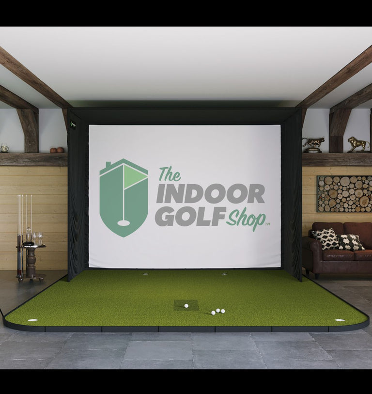 golf simulator flooring with sig12 enclosure package