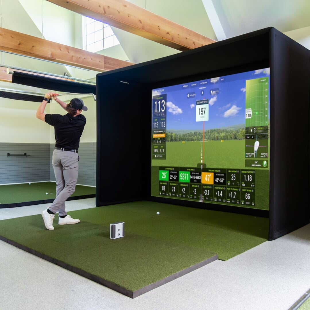 SkyTrak Plus SIG10 Golf Simulator With 4x10 Softy Hitting Mat