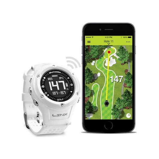 SkyCaddie LinxVue GPS Golf Watch Golf Rangefinder SkyCaddie White 