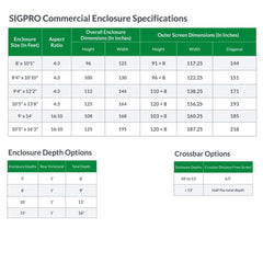 Commercial enclosures specifications