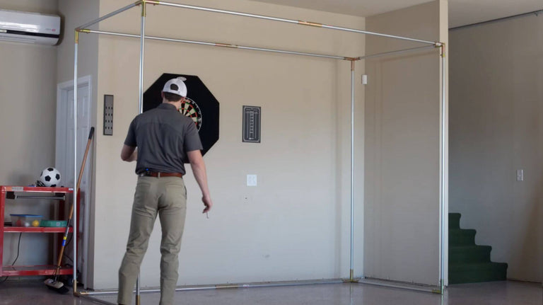 Picture of someone building their own golf simulator