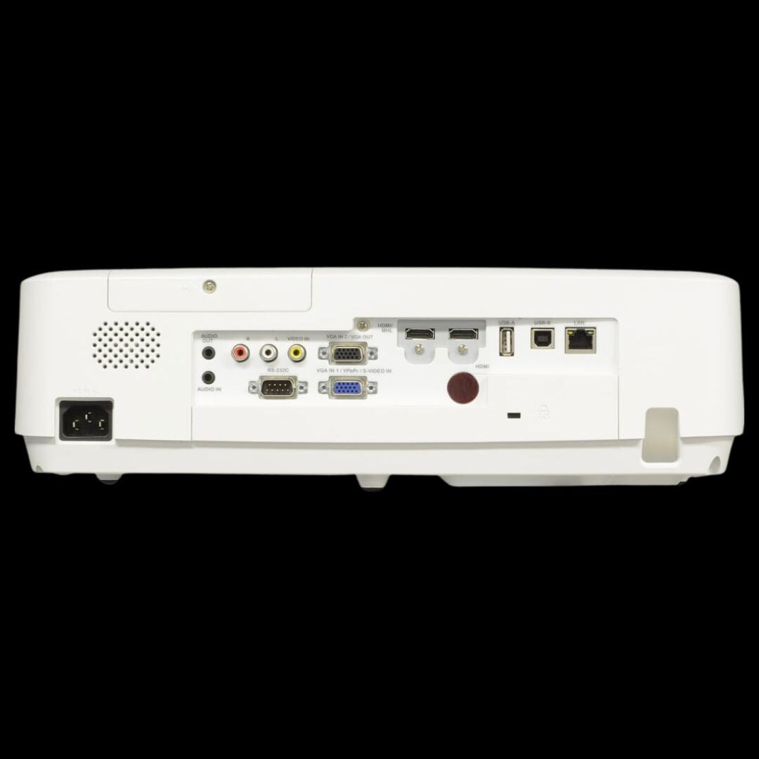 eiki 308u golf simulator projector, back showing ports