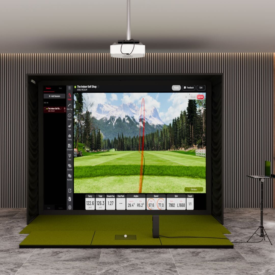 EYE MINI LITE SIG12 Golf Simulator Package with SIGPRO Softy 4' x 10' Golf mat