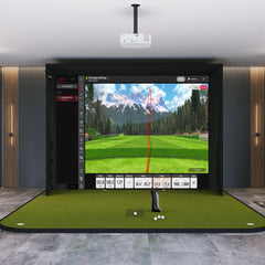Uneekor EYE MINI SIG12 Golf Simulator Package with SIGPRO Golf Simulator Flooring