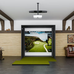 Foresight Falcon SIG8 Golf Simulator package with commercial teeline golf mat