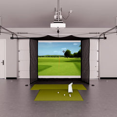 Garage Golf Simulator Package with Garmin approach R50 Golf Launch Monitor