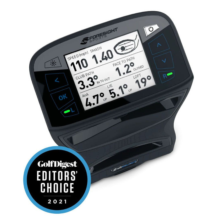 foresight gcquad shown with clubhead data option