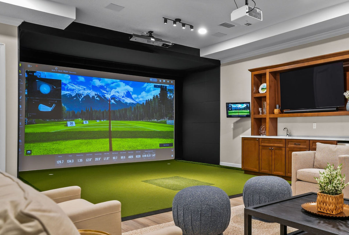 Golf Simulator Custom Build with Uneekor EYE XO2 and Panasonic projector