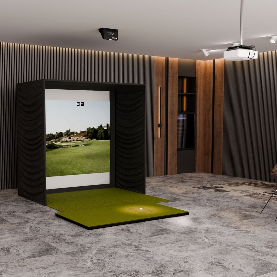 IDRA II SIG8 Golf Simulator with 4x7 golf mat